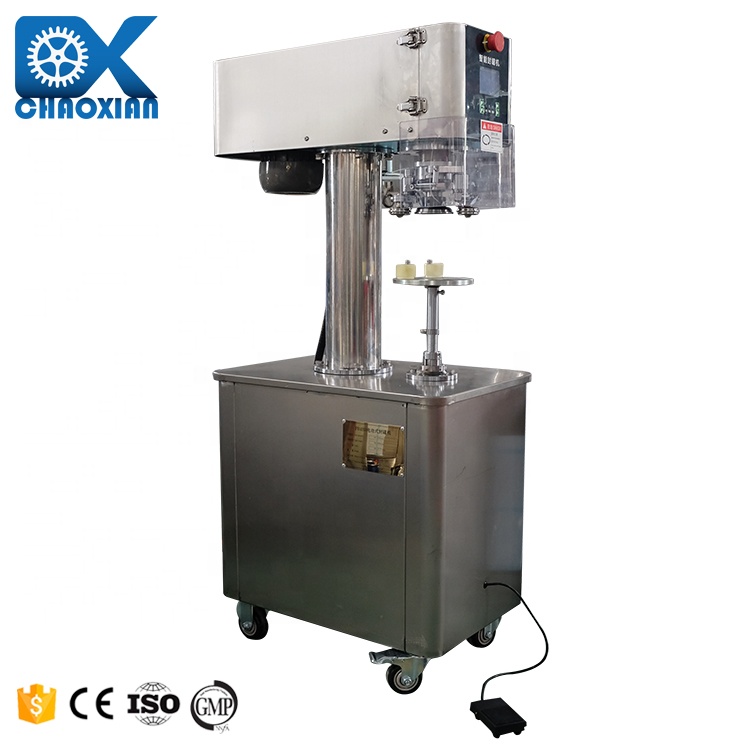 Semi-automatic Stainless Steel Round Tuna Tin Paper Plastic Stable Soda Can Seaming Machine